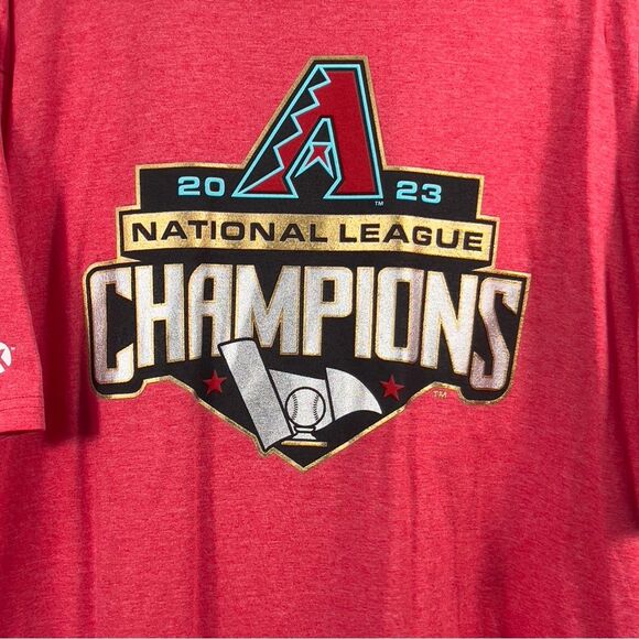 Gildan Salmon Arizona Diamondbacks National League Champions Tee 0725 - Picture 2 of 7